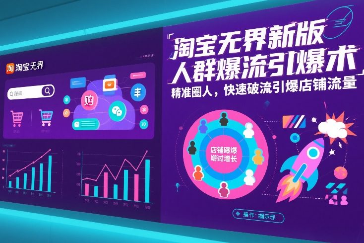 淘宝无界新版人群爆流引爆术，精准圈人，快速破流引爆店铺流量-阿牛笔记