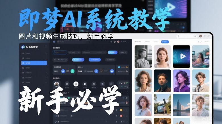 即梦AI系统教学，图片和视频生成技巧，新手必学-阿牛笔记