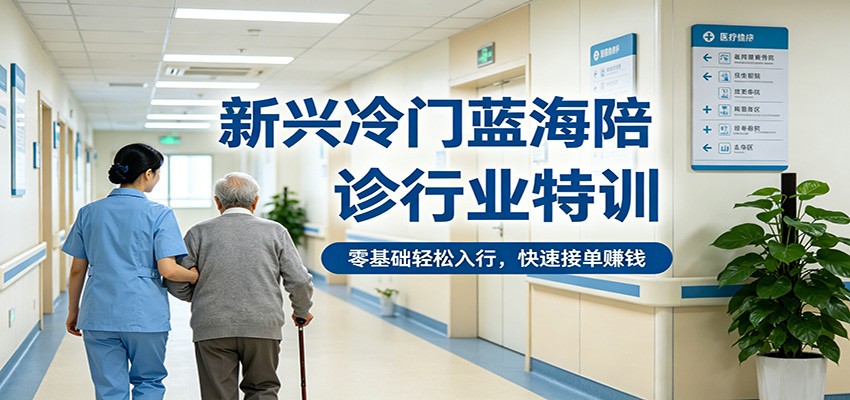新兴冷门蓝海陪诊行业特训，零基础轻松入行，快速接单赚钱-阿牛笔记