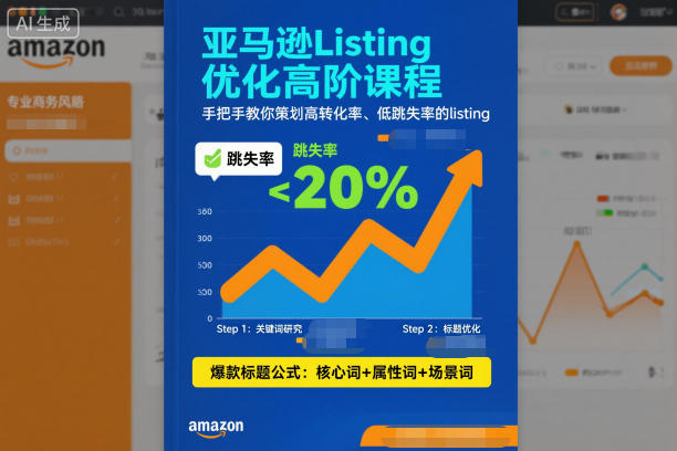 亚马逊Listing优化高阶课程，手把手教你策划高转化率、低跳失率的listing-阿牛笔记