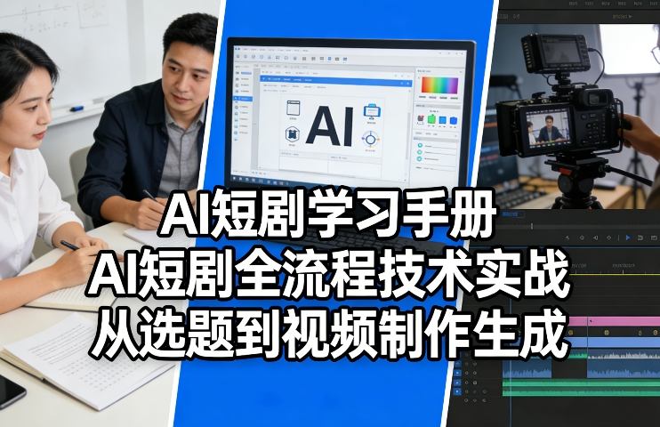 AI短剧学习手册，AI短剧全流程技术实战，从选题到视频制作生成-阿牛笔记