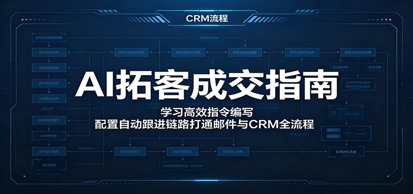 AI拓客成交指南:学习高效指令编写,配置自动跟进链路打通邮件与CRM全流程-阿牛笔记