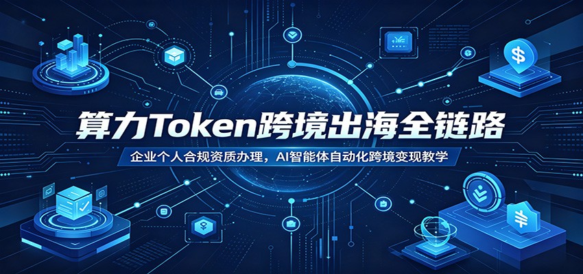 算力Token跨境出海全链路：企业个人合规资质办理，AI智能体自动化跨境变现教学-阿牛笔记