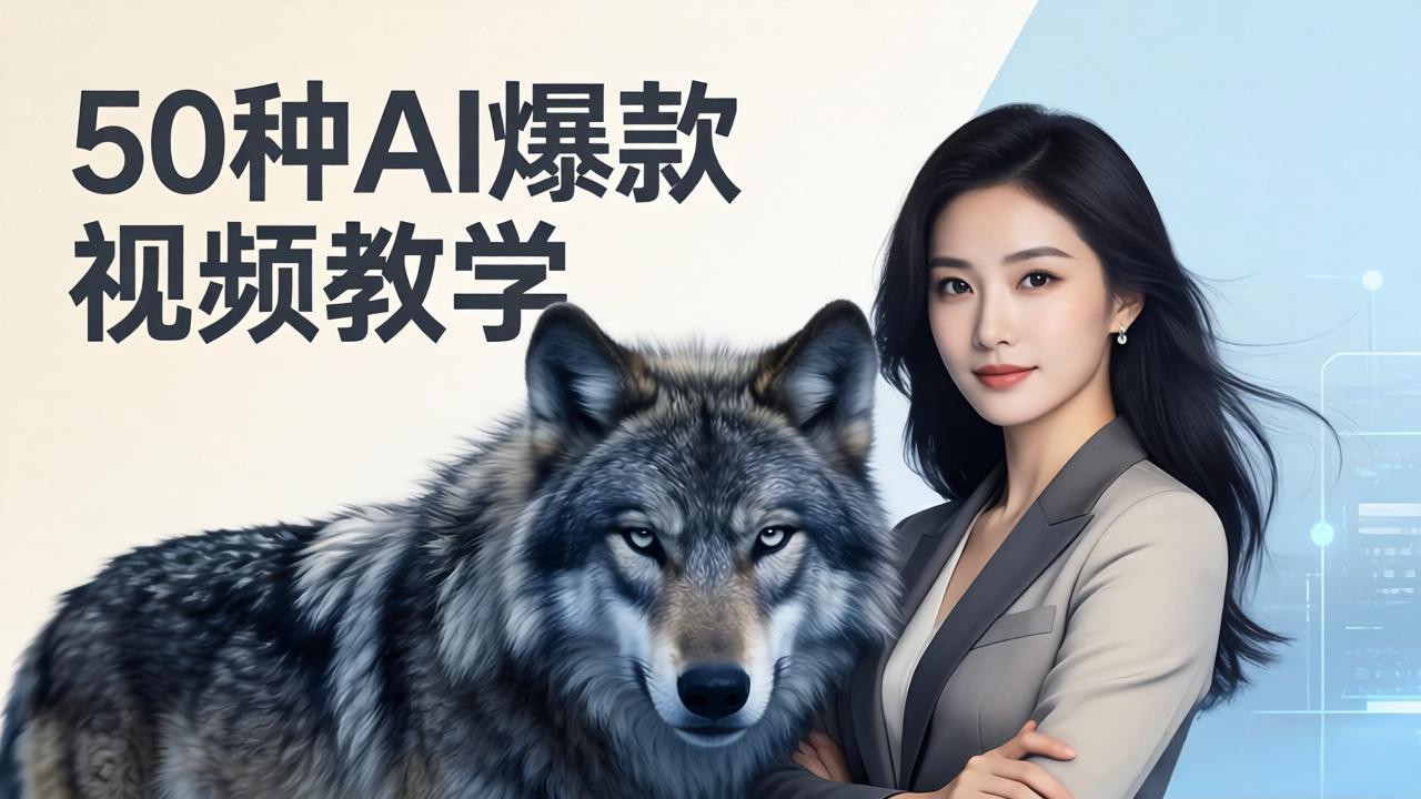 50种AI爆款视频教学：影视级古诗词+治愈萌宠+山海经蛟龙，高阶宝典商业落地-阿牛笔记