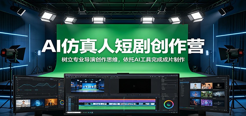 AI仿真人短剧创作营：树立专业导演创作思维，依托AI工具完成成片制作-阿牛笔记