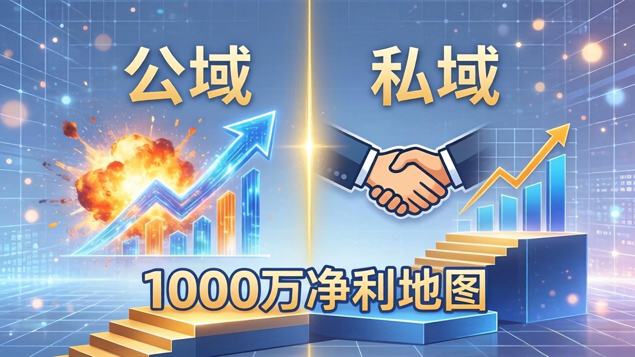 公域玩命出爆款，私域悄悄做成交：这套AI内训课，2026给你打通1000万净利的地图-阿牛笔记