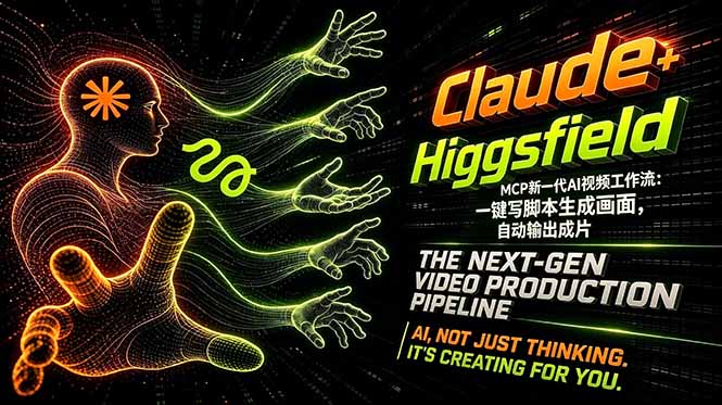 Claude+Higgsfield MCP新一代AI视频工作流：一键写脚本生成画面，自动输出成片-阿牛笔记