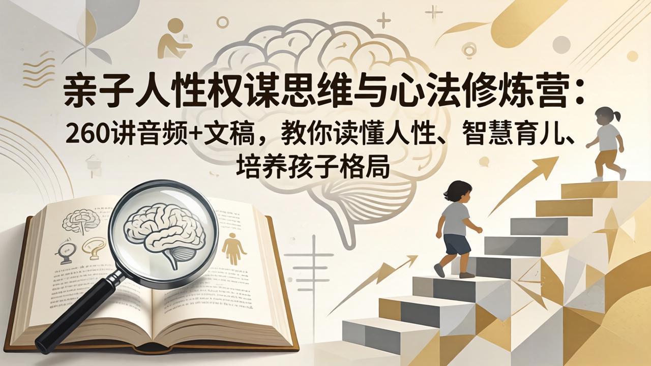 亲子人性权谋思维与心法修炼营：260讲音频+文稿，教你读懂人性、智慧育儿、培养孩子格局-阿牛笔记