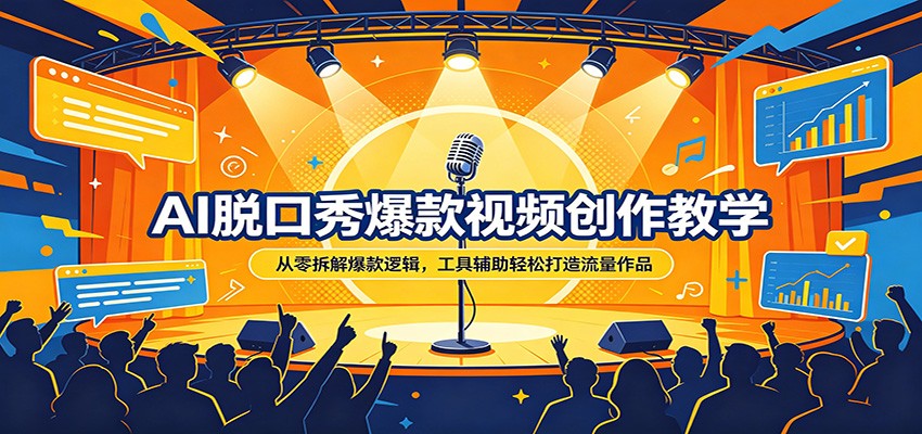 AI脱口秀爆款视频创作教学：从零拆解爆款逻辑，工具辅助轻松打造流量作品-阿牛笔记